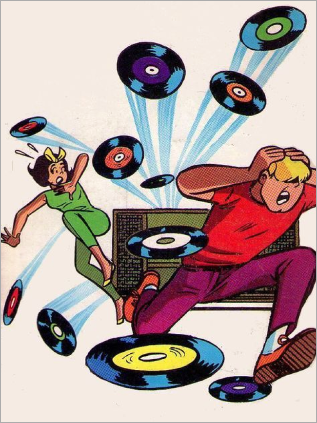 Music records illustration